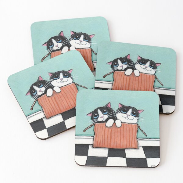 Item preview, Two Kittens in a Cardboard Box designed and sold by LisaMarieArt & Illustration.