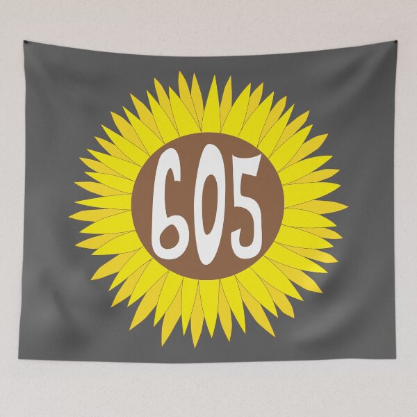Item preview, Hand Drawn South Dakota Sunflower 605 Area Code designed and sold by itsrturn.