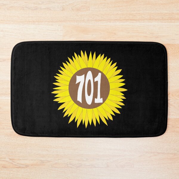 Item preview, Hand Drawn North Dakota Sunflower 701 Area Code designed and sold by itsrturn.