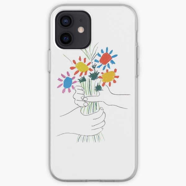 Mains avec des fleurs - Picasso Coque souple iPhone