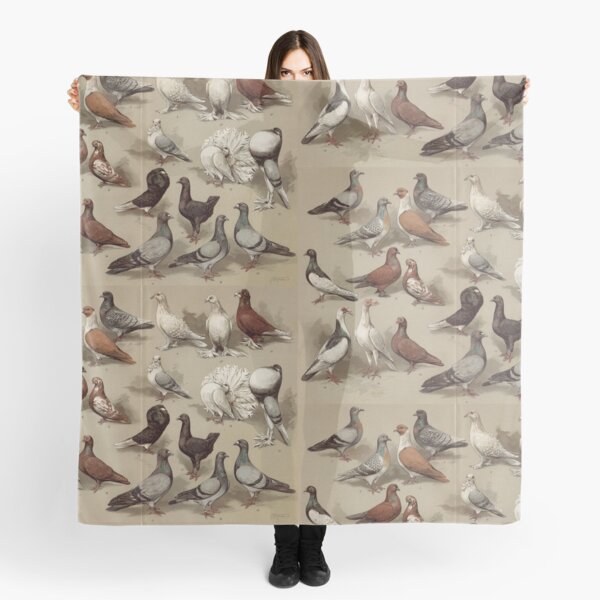 Pigeon Breeds Chart Scarf