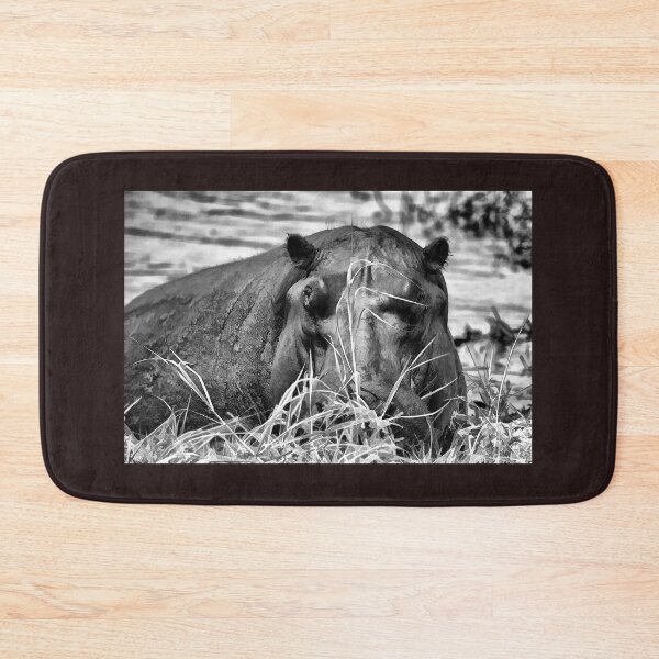 Item preview, Hippopotamus Black And White designed and sold by Kay Brewer.