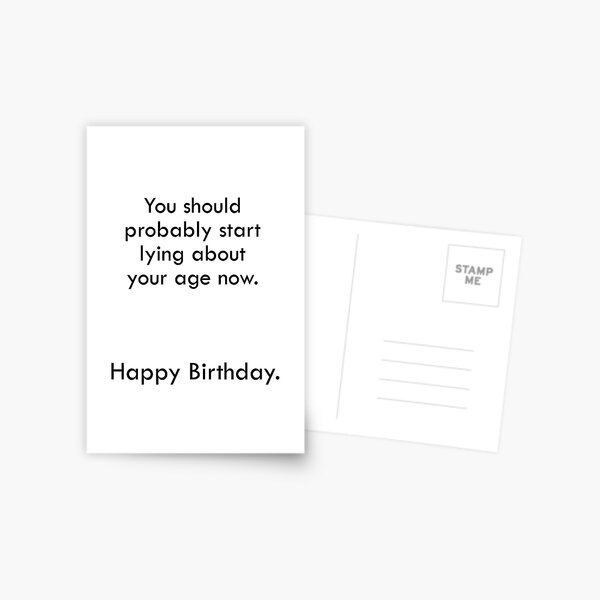 Start Lying Birthday Card Postcard