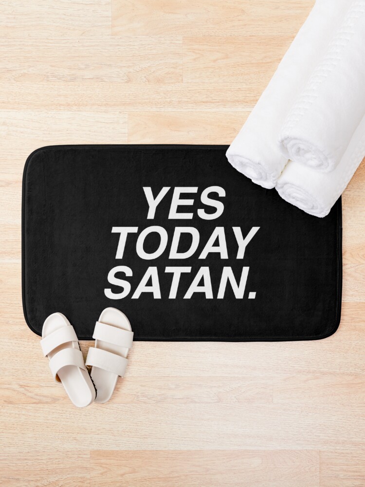 Alternate view of Yes Today Satan Bath Mat