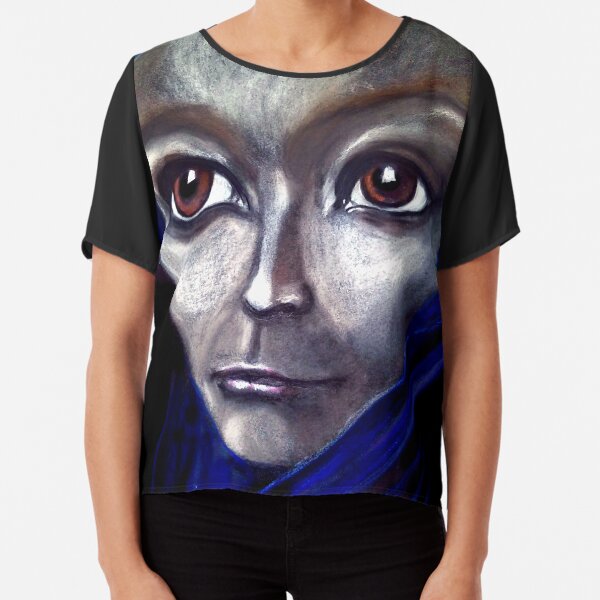 redbubble chiffon top