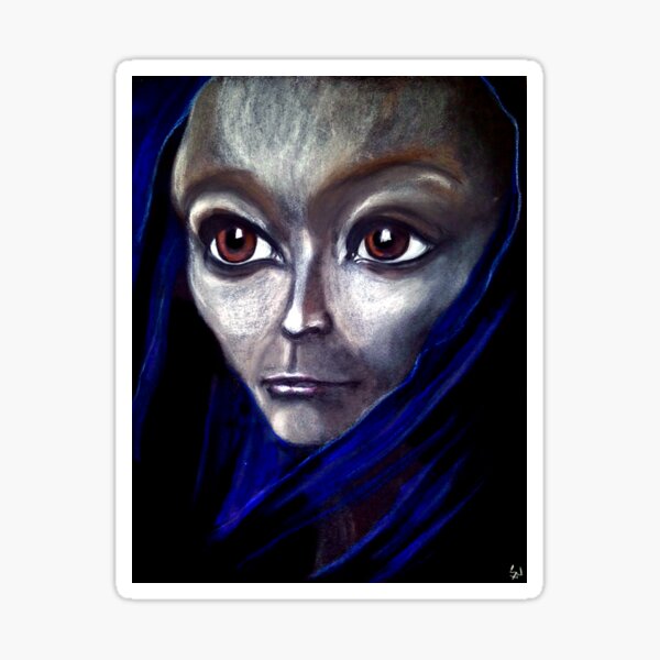 Jrooti's Blue Silk Scarf Sticker