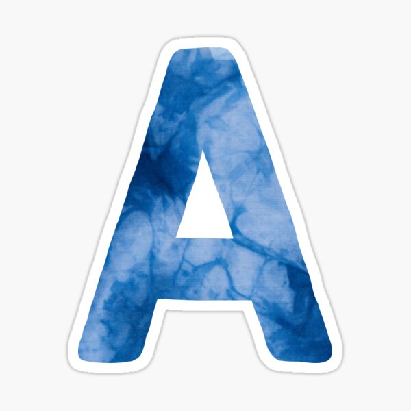 Item preview, Blue Tie Dye Letter A designed and sold by Yviemakes.