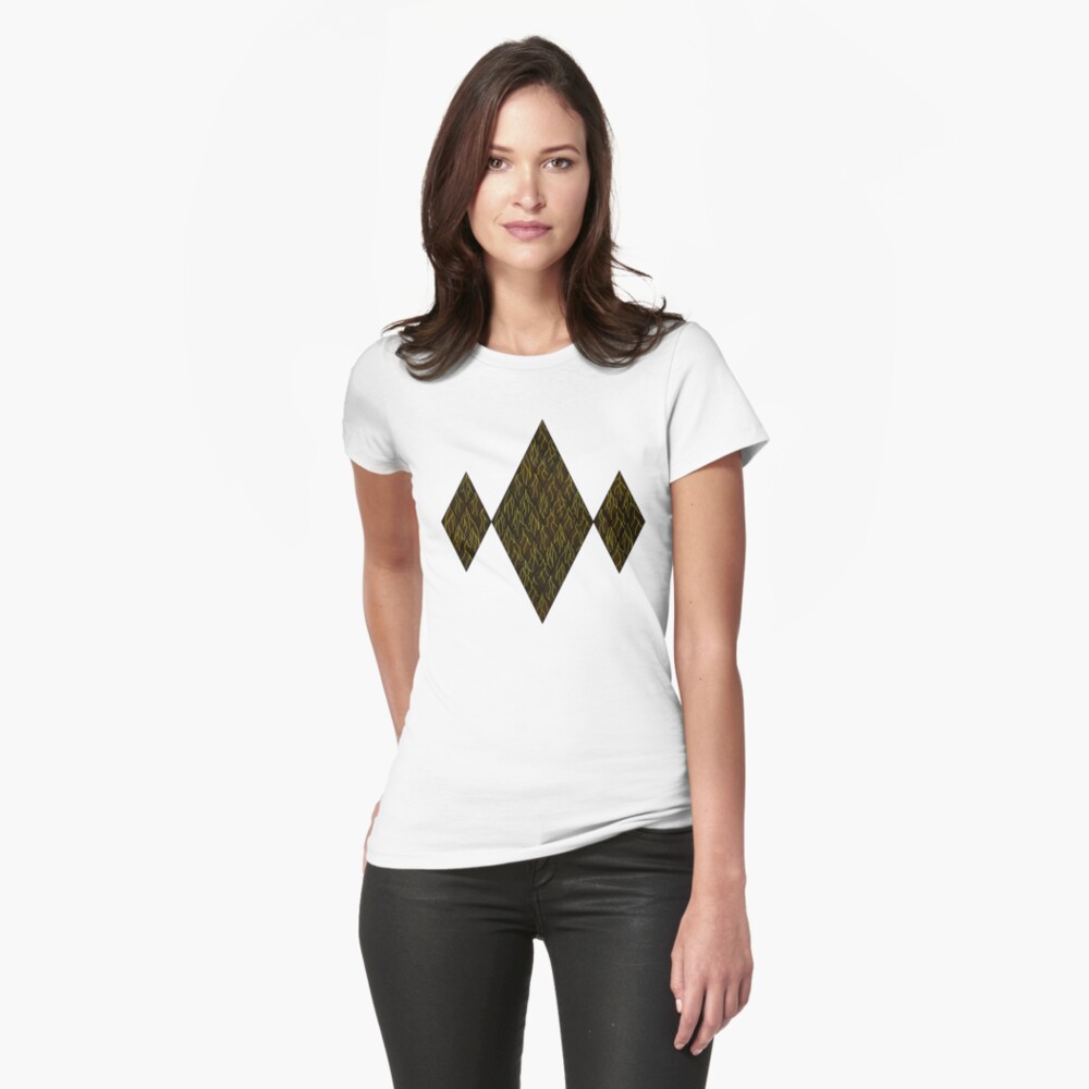 Earthen Scales, Golden Streams Fitted T-Shirt