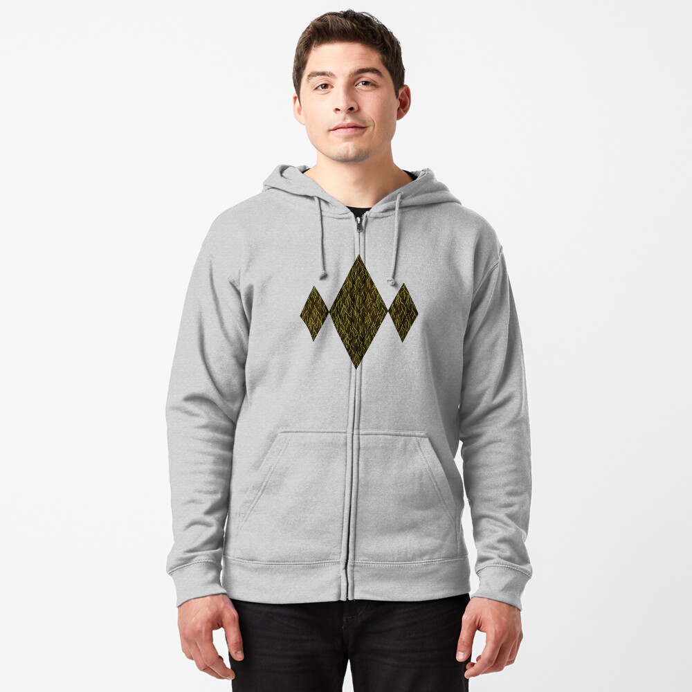 Earthen Scales, Golden Streams Zipped Hoodie
