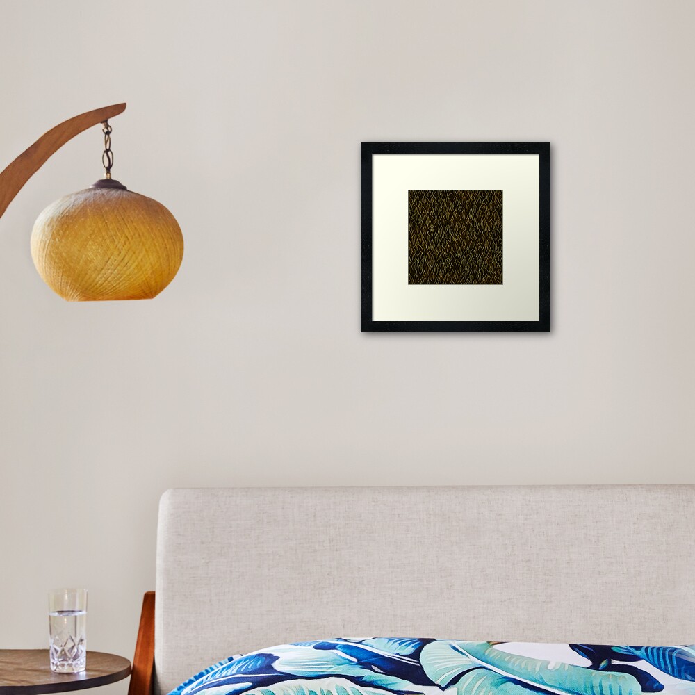 Earthen Scales, Golden Streams Framed Art Print
