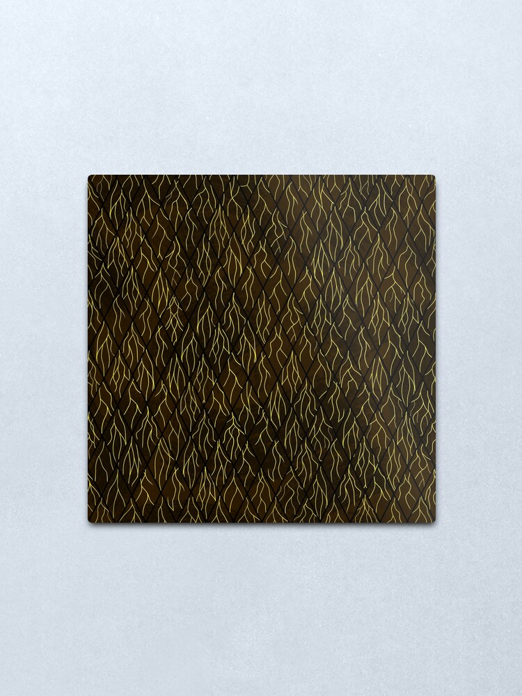 Alternate view of Earthen Scales, Golden Streams Metal Print
