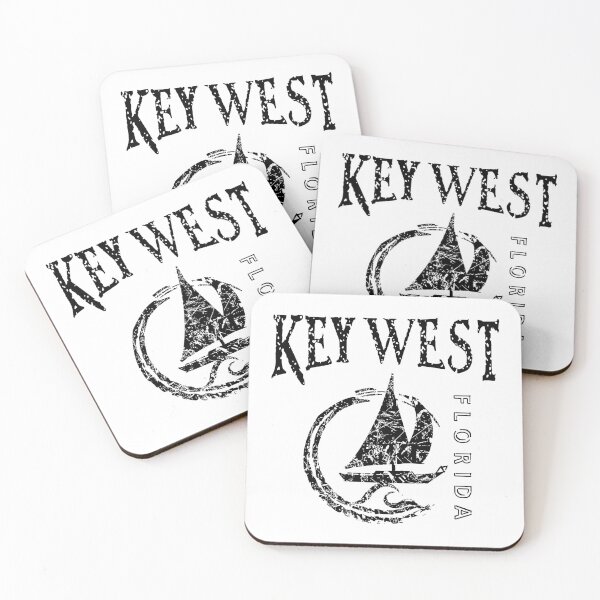 Item preview, Key West Florida Sailboat Big Wave, Black Distressed, Florida Keys Beach designed and sold by ArtByBollwitt.