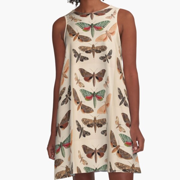 Naturalist Moths A-Line Dress