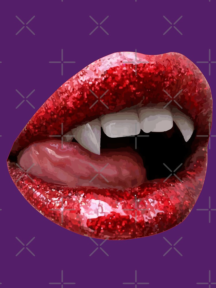 Boca de mujer vampiro de FotoLibreStudio
