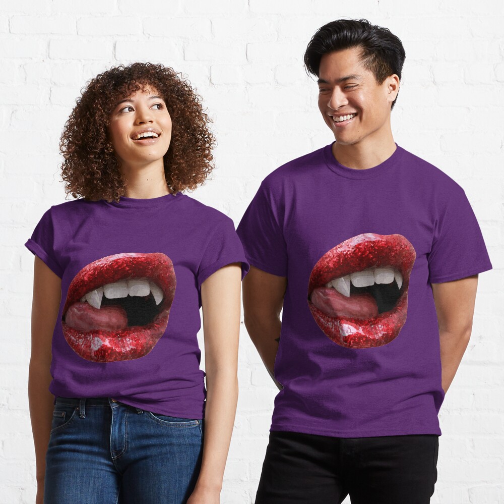 Boca de mujer vampiro Camiseta clásica