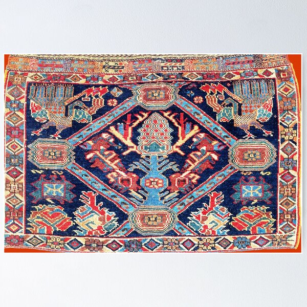 Item preview, Bolso Afshar Kerman del sur de Persia con estampado facial designed and sold by Vicky Brago-Mitchell®.