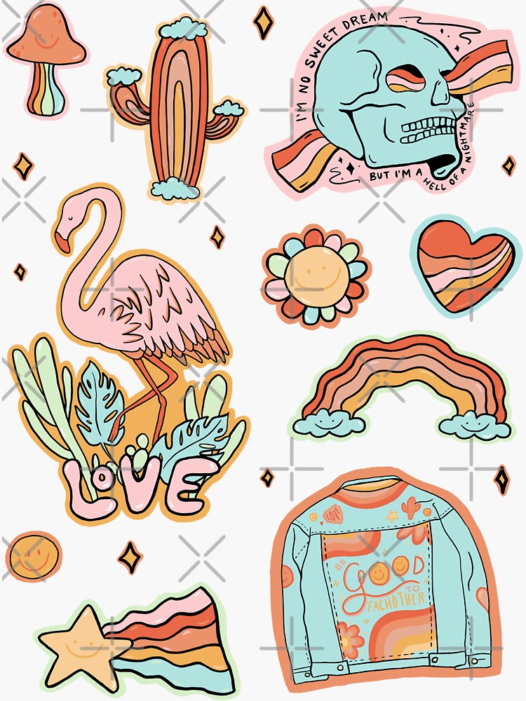 Rainbow Sticker Sheet by doodlebymeg