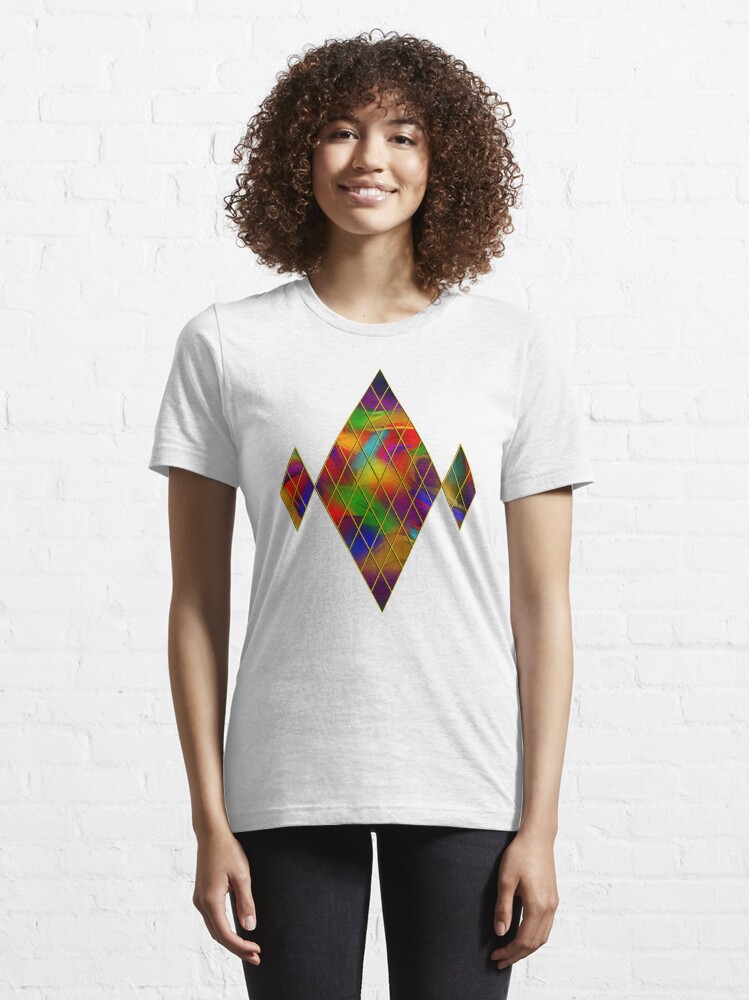 Alternate view of Golden Diamonds, Rainbow Void Essential T-Shirt