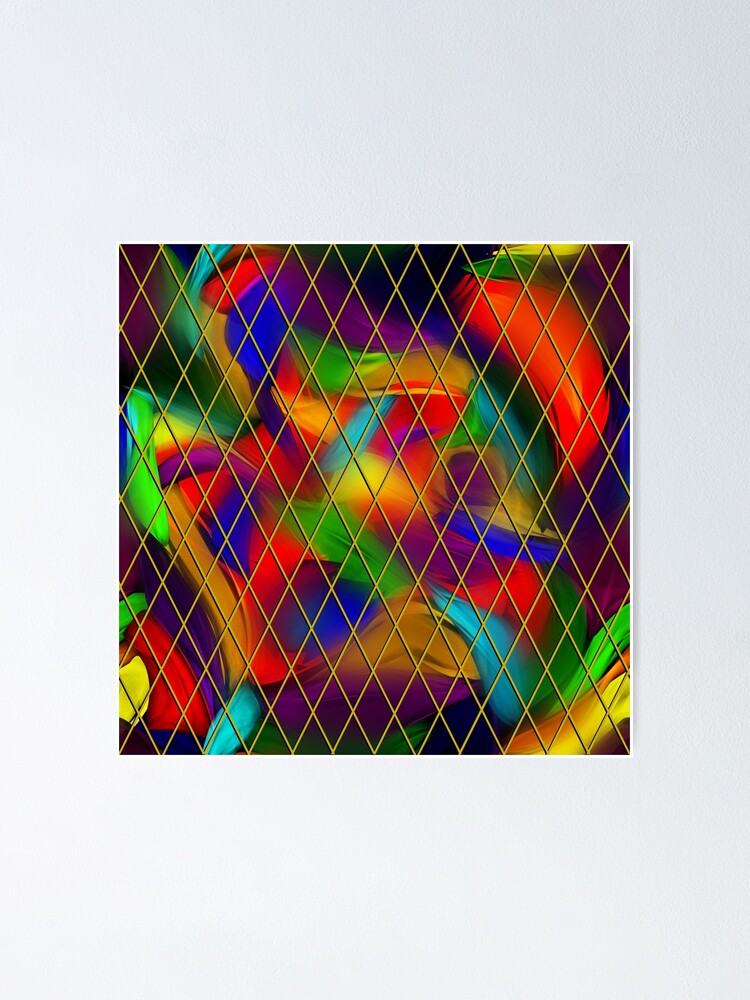 Alternate view of Golden Diamonds, Rainbow Void Poster