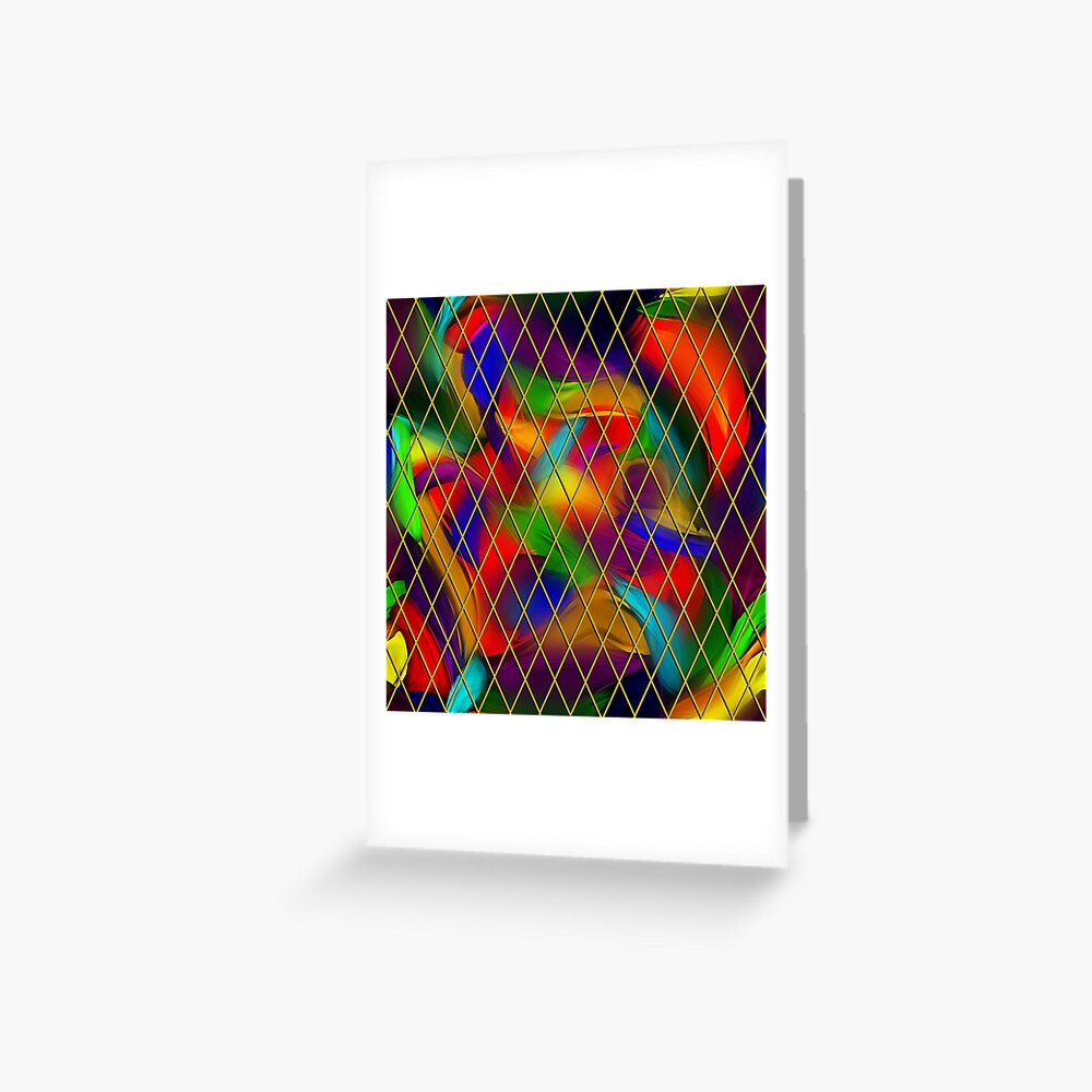 Golden Diamonds, Rainbow Void Greeting Card