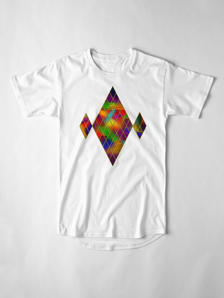 Alternate view of Golden Diamonds, Rainbow Void Long T-Shirt