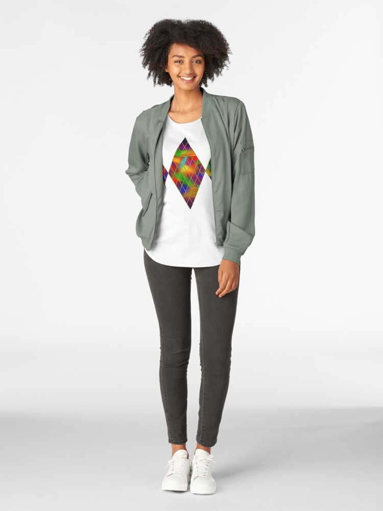 Alternate view of Golden Diamonds, Rainbow Void Premium Scoop T-Shirt