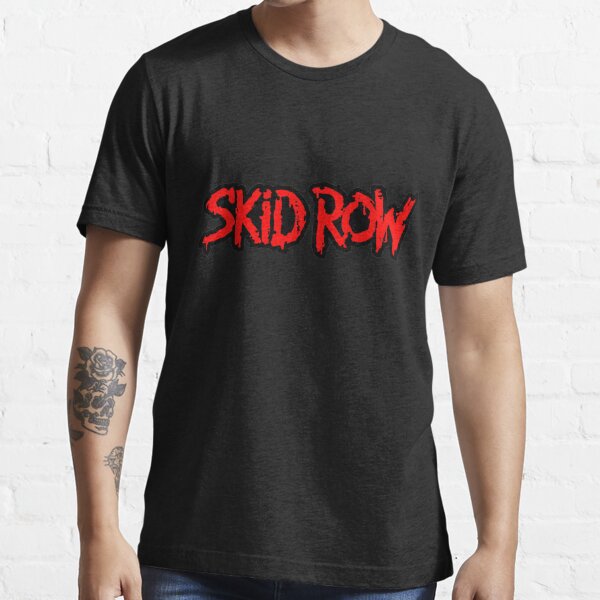 Skid Row Red Band Logo Adult T Shirt Heavy Metal Music