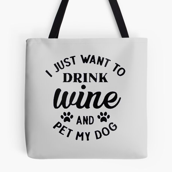 Item preview, Drink Wine and Pet My Dog designed and sold by Mom of Huskies.