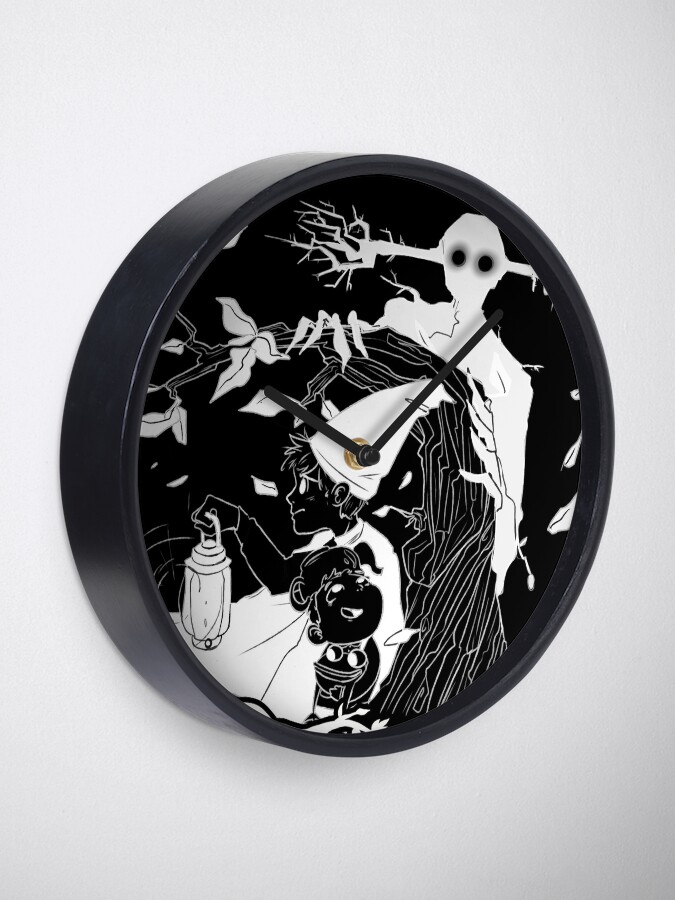 Alternate view of Over the garden wall - Lost in the woods Negative Version Clock