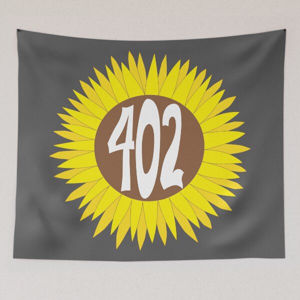 Item preview, Hand Drawn Nebraska Sunflower 402 Area Code designed and sold by itsrturn.