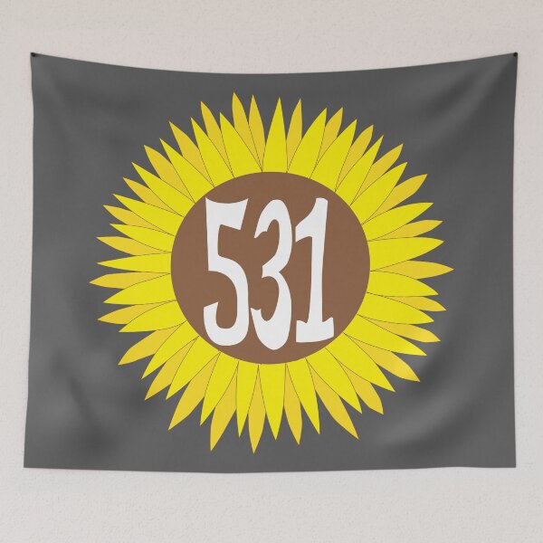 Item preview, Hand Drawn Nebraska Sunflower 531 Area Code designed and sold by itsrturn.