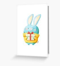 Cute Christmas Bunny Greeting Card