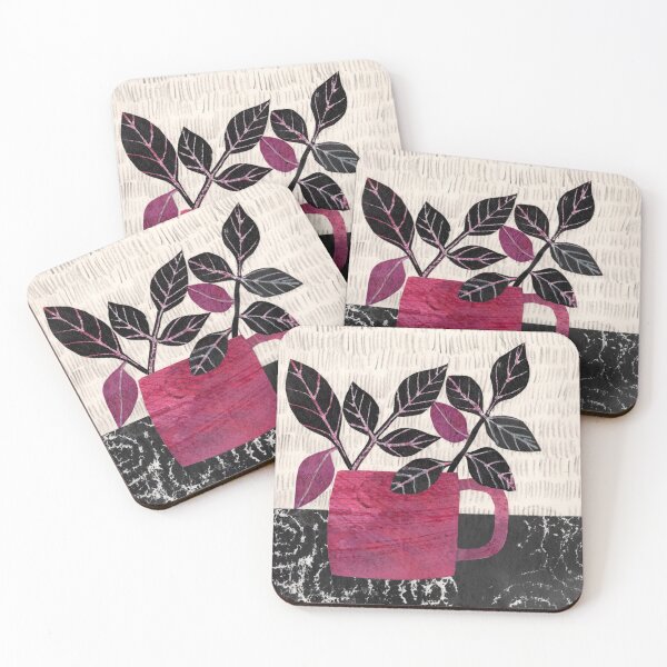 Item preview, Still Life #3 Collaged Square Wall Art designed and sold by Lesley Fitzpatrick.