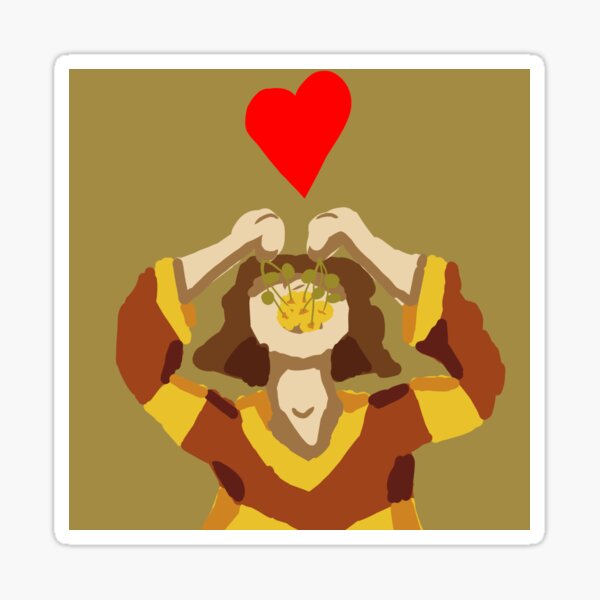 Undertale Chara Eating Buttercups Sticker By Erasr Redbubble