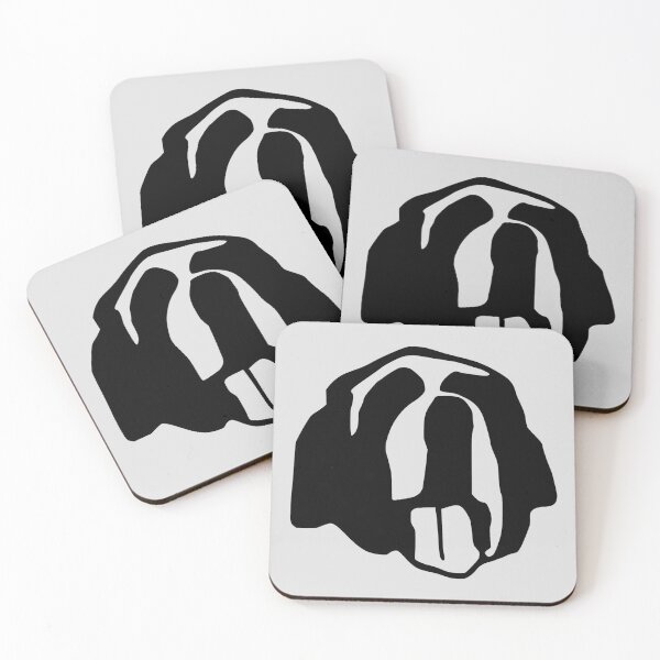 Item preview, Saint Bernard or Newfoundland face silhouette - Bernese Mountain dog - St. Bernard silly dog - Newfie gift designed and sold by smooshfaceutd.