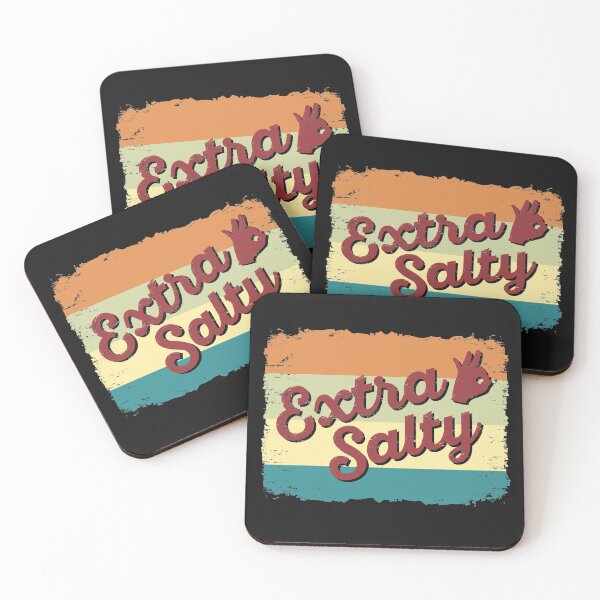 Item preview, Extra salty and Ok hand finger sign Vintage Graphic Sarcastic Pun Humor designed and sold by alenaz.