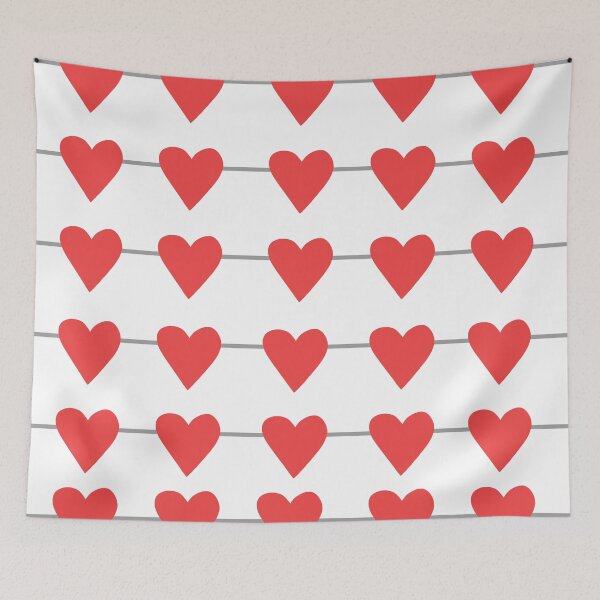 Item preview, Red Horizontal Heart Strings designed and sold by passionatelyem.