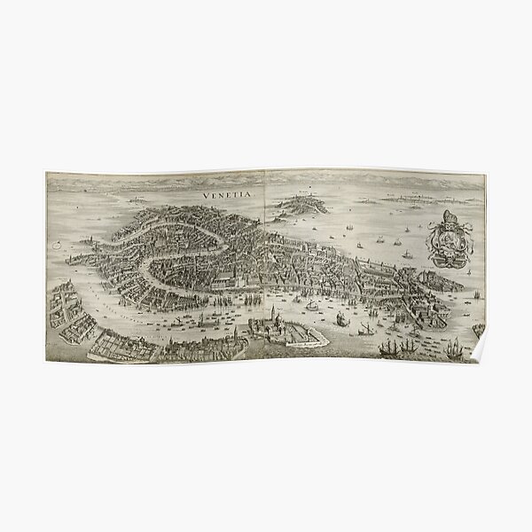 Venice-Vintage Map-1650 Poster