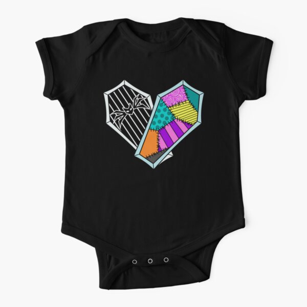 Coffin Heart Short Sleeve Baby One-Piece
