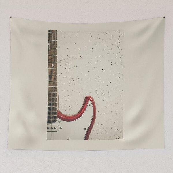 Item preview, Red electric guitar close-up designed and sold by Lukasz Szczepanski.