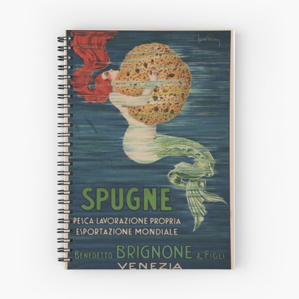 Item preview, 'Spugne' Mermaid sponge Vintage advertising Italian Art Nouveau design designed and sold by Vintage Designs +.