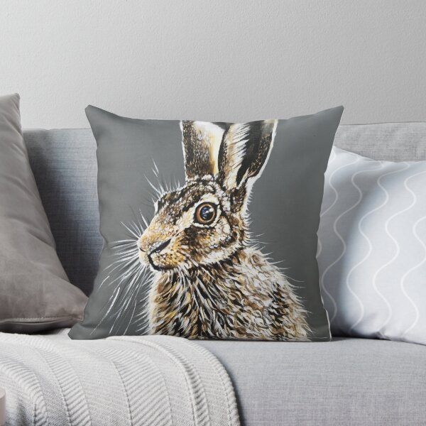 Grey shop hare cushion