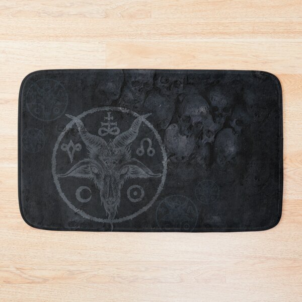 Item preview, Black metal occult baphomet skull design. designed and sold by RedFinchDesigns.