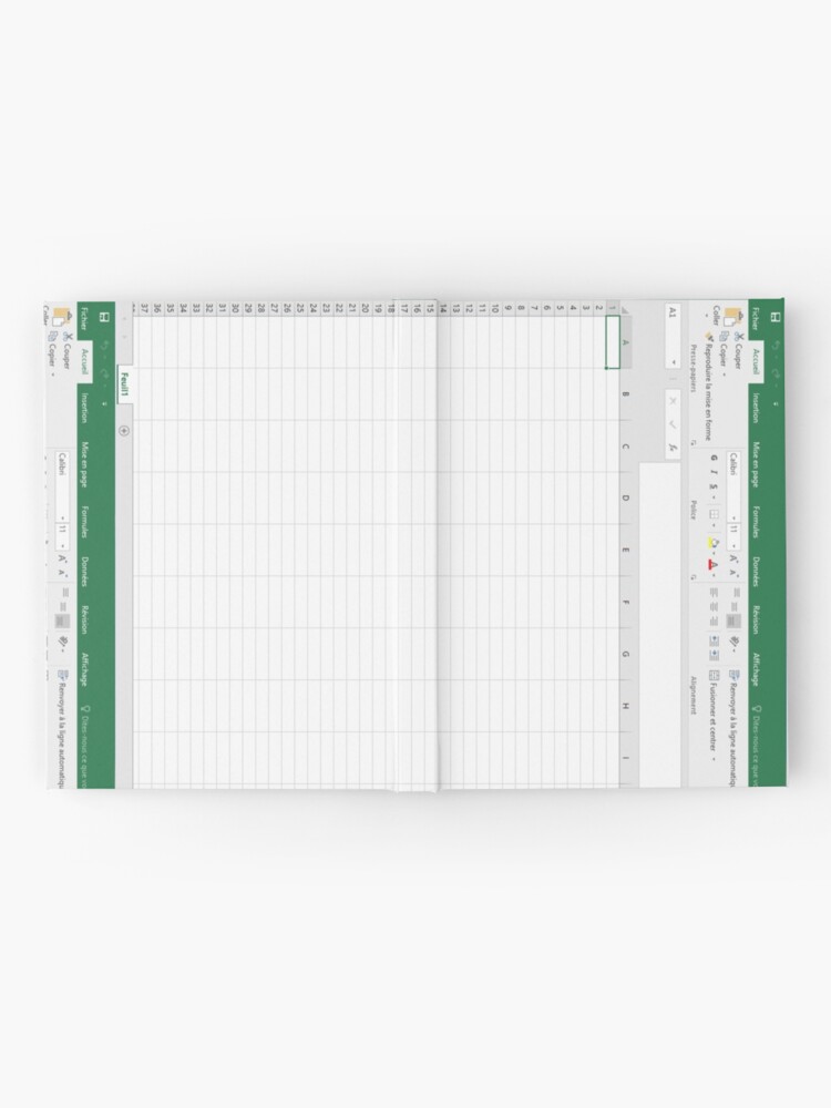 Alternate view of Excel spreadsheet Hardcover Journal