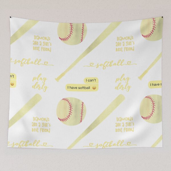 Item preview, Light Yellow Watercolor Softball Sticker Pack designed and sold by The-Goods.