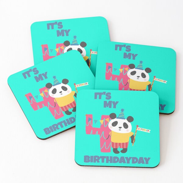 Item preview, My 4th Birthday, Happy 4th Birthday, Happy fourth Birthday Panda Design for boys and girls designed and sold by marosharaf.