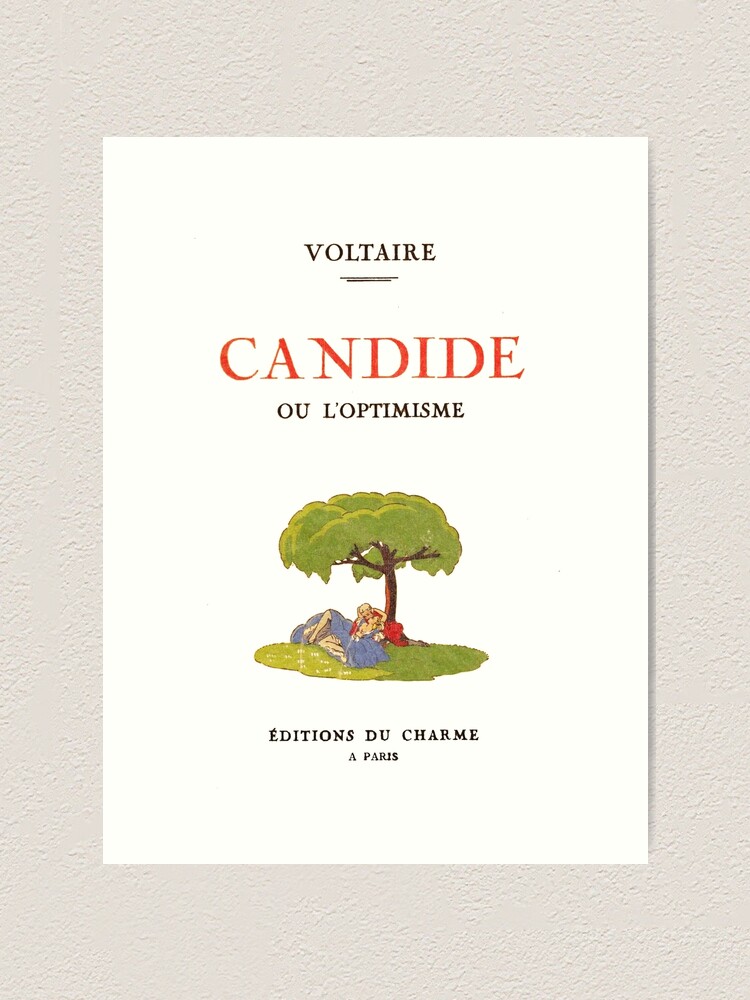 High Resolution Candide Voltaire Vintage Book Cover Art Print By