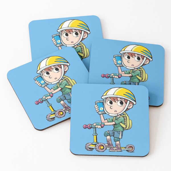Item preview, little boy rides a three-wheeled scooter and talks on a cellphone designed and sold by duxpavlic.