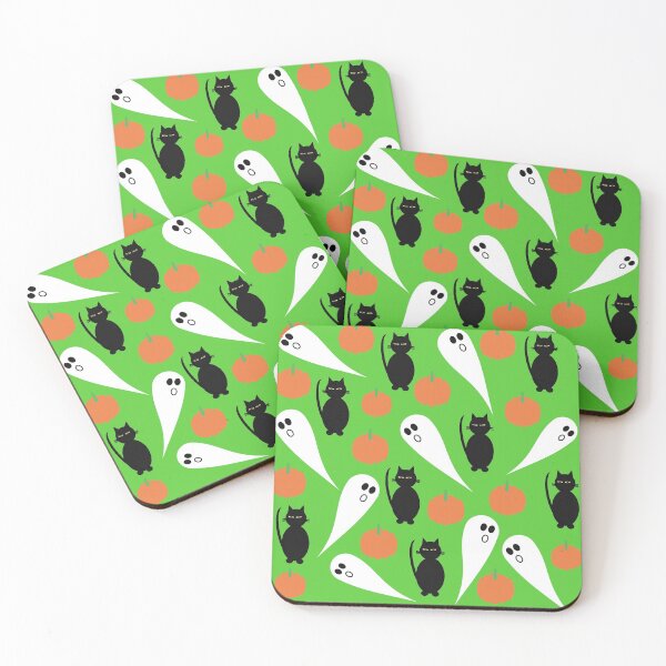 Item preview, Halloween ghosts, cats & pumpkins designed and sold by designInk.