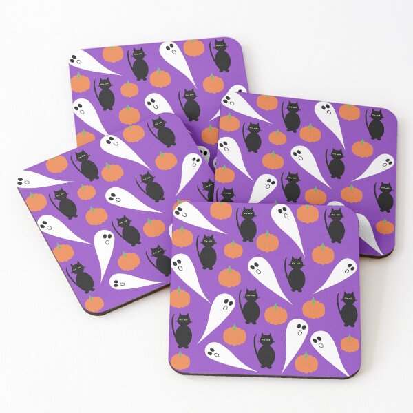 Item preview, Scary Halloween ghosts, pumpkins and black cats designed and sold by designInk.